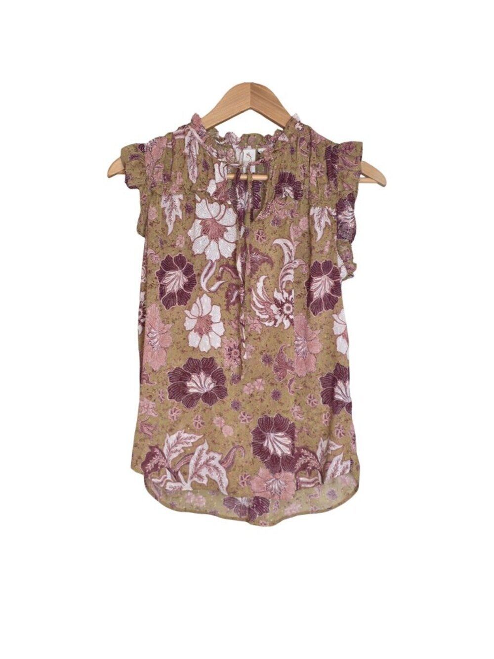 NWT Women's - Joie Floral Ruffled Blouse, Size XS